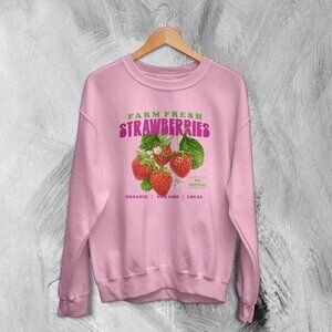 Peaches Records Tapes Strawberries Graphic Retro 70s Music Style Sweatshirt 166